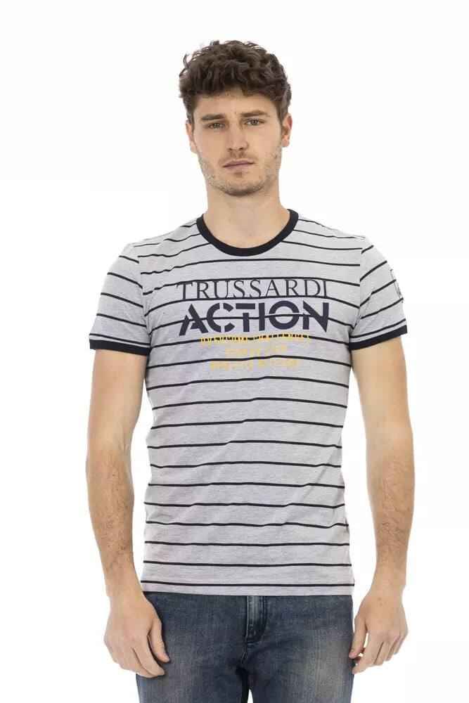 

Хлопковая мужская футболка Trussardi Action, серый