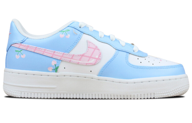 

Кроссовки Nike Air Force 1 Skateboard Shoes Women's Low-Top Pink Blue