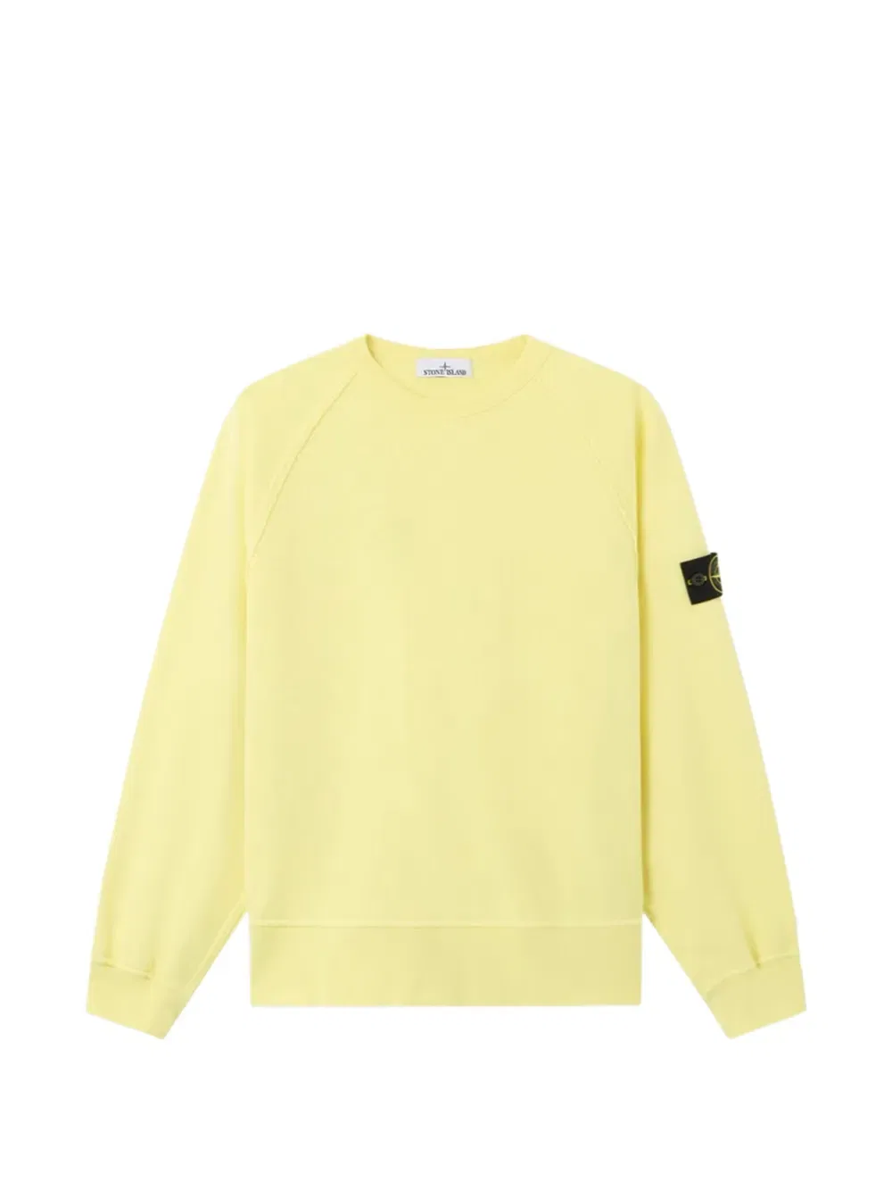 Свитер с рукавами реглан и нашивкой с логотипом Stone Island, желтый