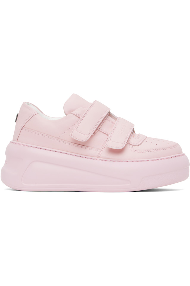 Кроссовки на платформе с липучками Acne Studios, розовый