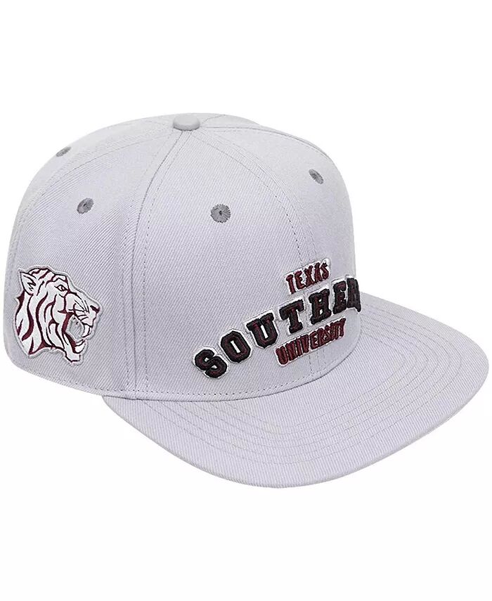 

Мужская серая кепка Texas Southern Tigers Evergreen Southern Snapback Pro Standard, серый