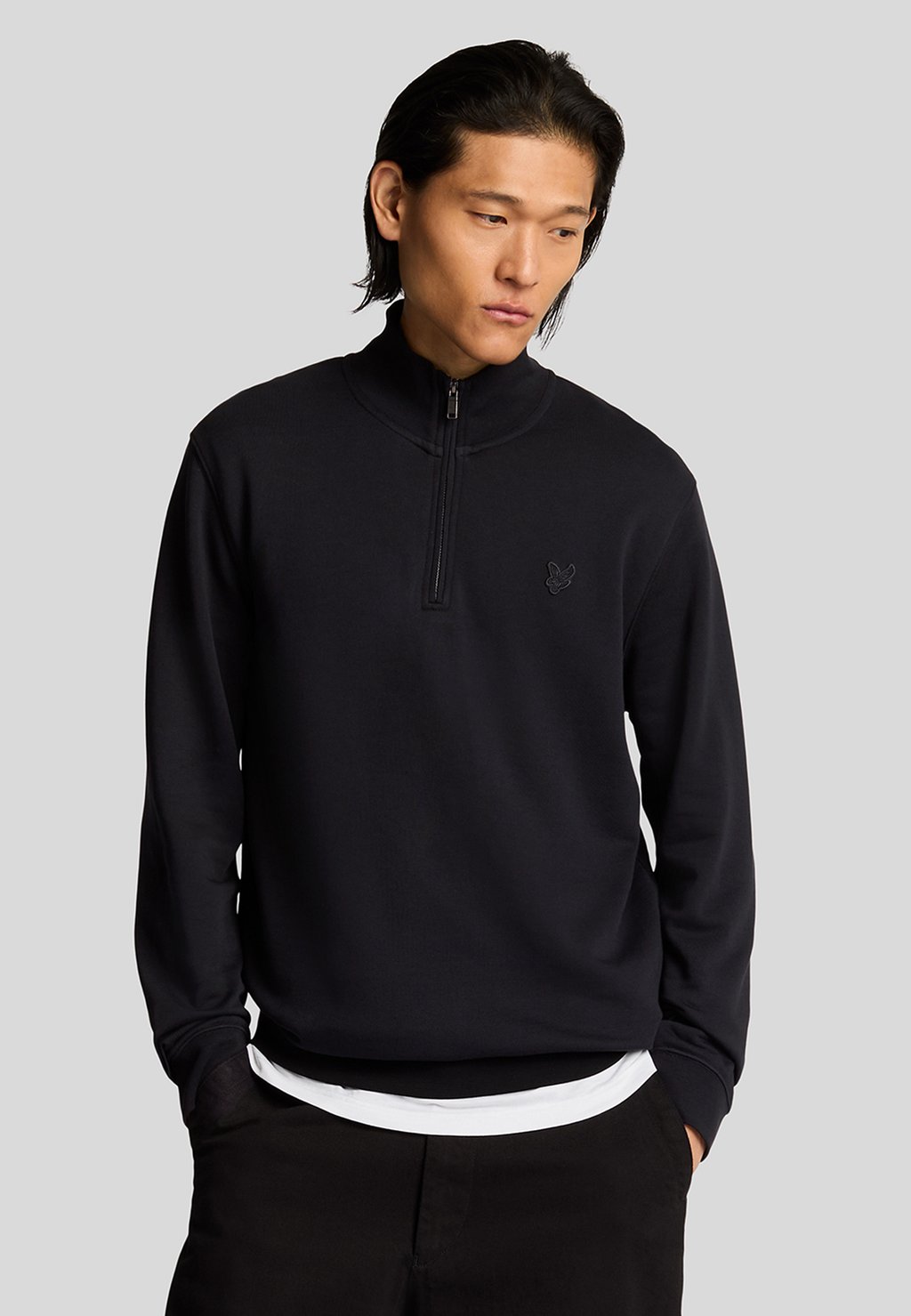 

Толстовка MID LAYERS SUPERFINE QUARTER ZIP Lyle & Scott, черный