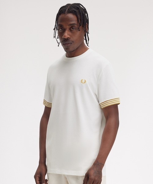 

Футболка в полоску с манжетами FRED PERRY, белый