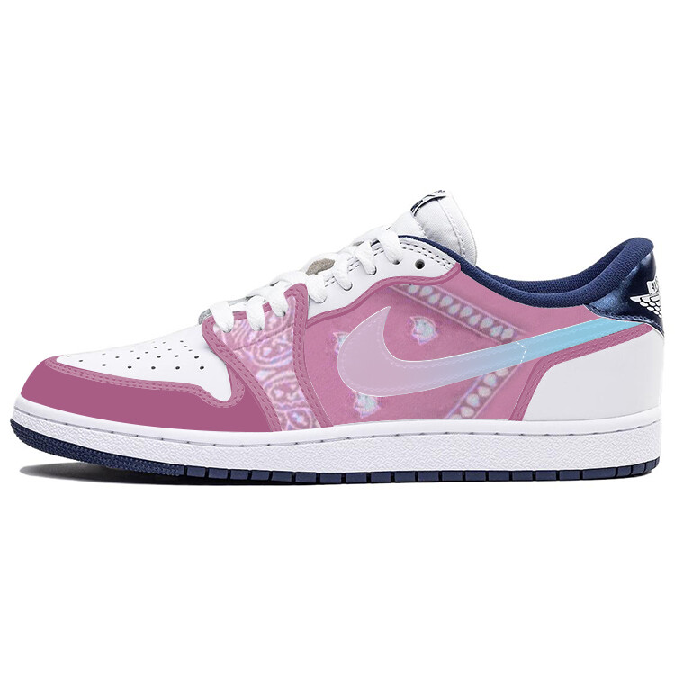 

Кроссовки Air Jordan 1 Vintage Basketball Shoes Men Low-top White/pink, белый