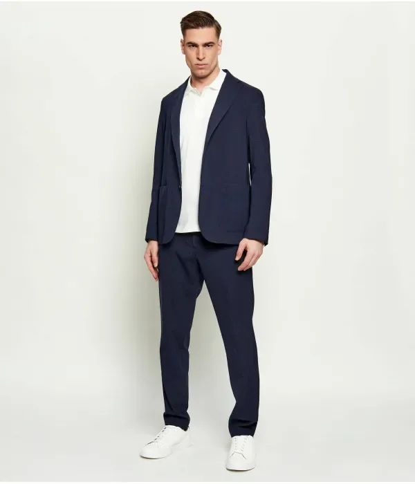 Шерстяные брюки P-Genius-RDSWGPK262F slim fit Boss, темно-синий — фото 2