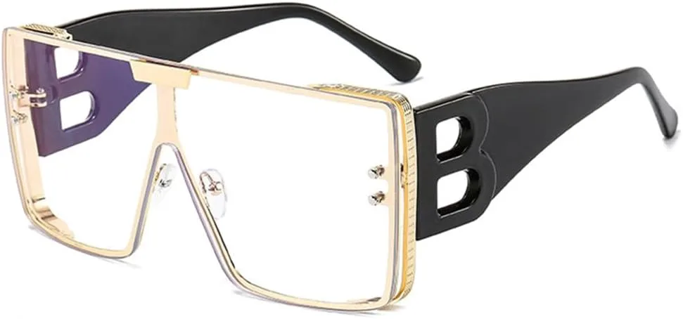 

Солнцезащитные очки в крупной оправе для женщин, ретро-металлические солнцезащитные очки для мужчин, градиентные очки для женщин, C7, один размер VFDHN, C7