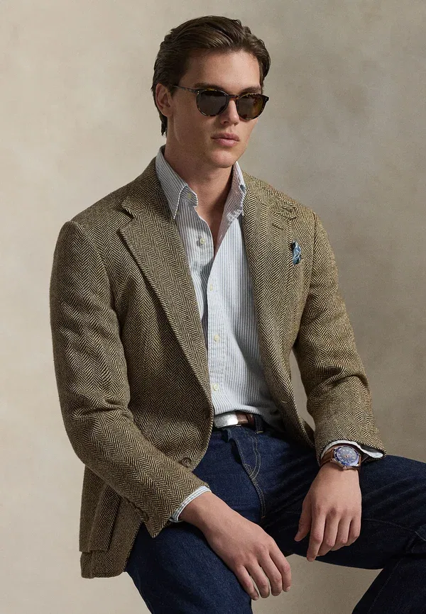 Рубашка оксфорд Polo Ralph Lauren, темно-синий/белый — фото 4