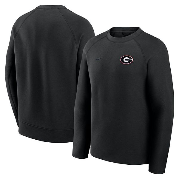Мужской черный свитшот Georgia Bulldogs Tech Fleece Raglan Nike — фото 2