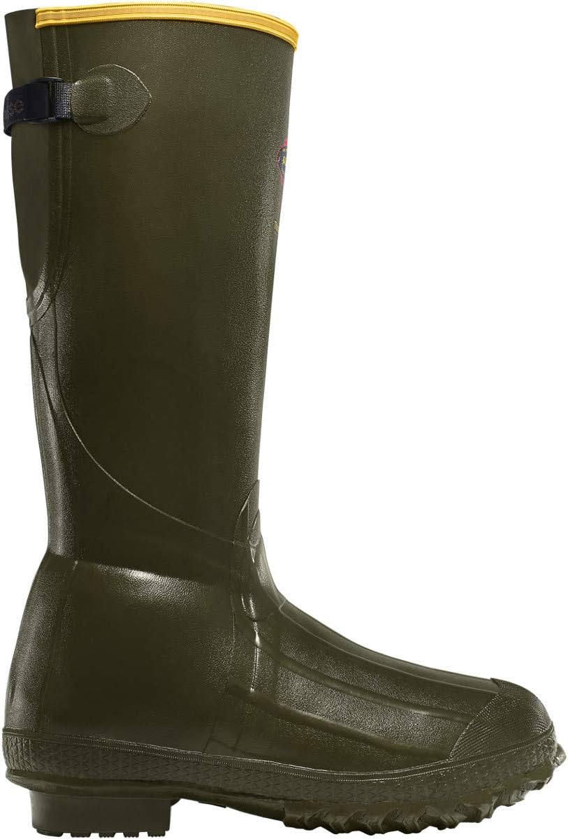 

Мужские охотничьи и ботинки LaCrosse Burly 18 800G с изоляцией - водонепроницаемая резина, подошва с протектором Trac Lite, регулируемая посадка и стелька из EVA, зеленый