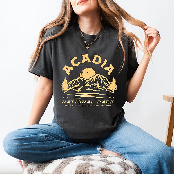 

Винтажная футболка garment dyed с принтом acadia national park Simply Sage Market, Pepper, Зеленый, Винтажная футболка garment dyed с принтом acadia national park Simply Sage Market, Pepper