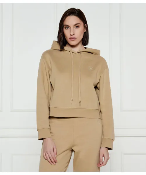 

Толстовка с надписью Cropped fit Weekend Maxmara, бежевый