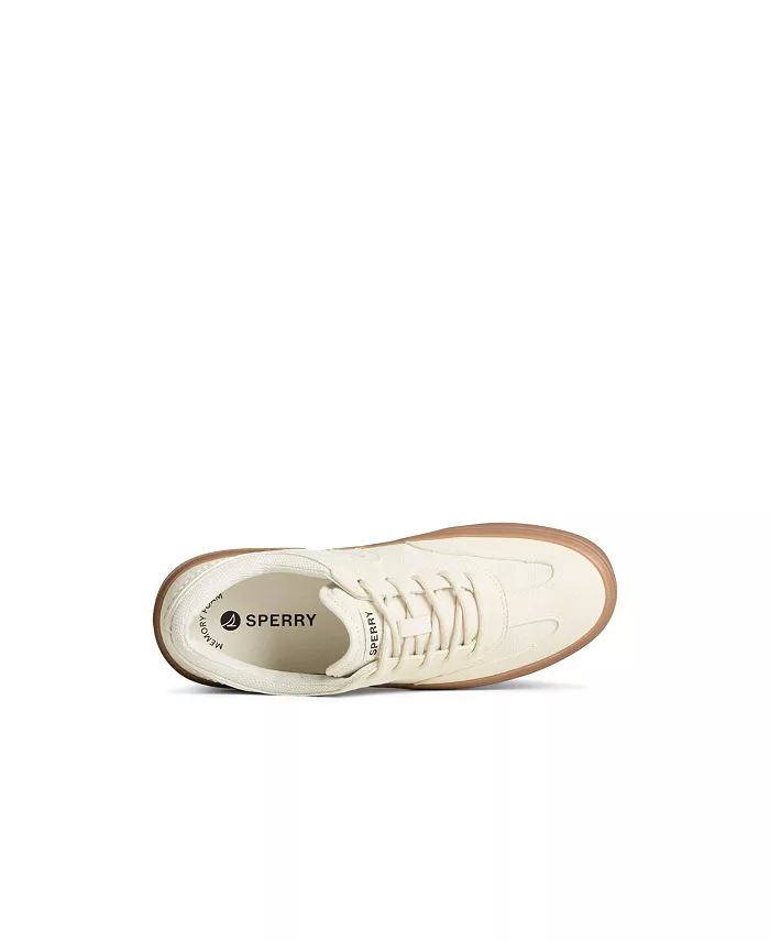 Мужские кроссовки Crossjack Court Textile Sperry, коричневый/бежевый — фото 3