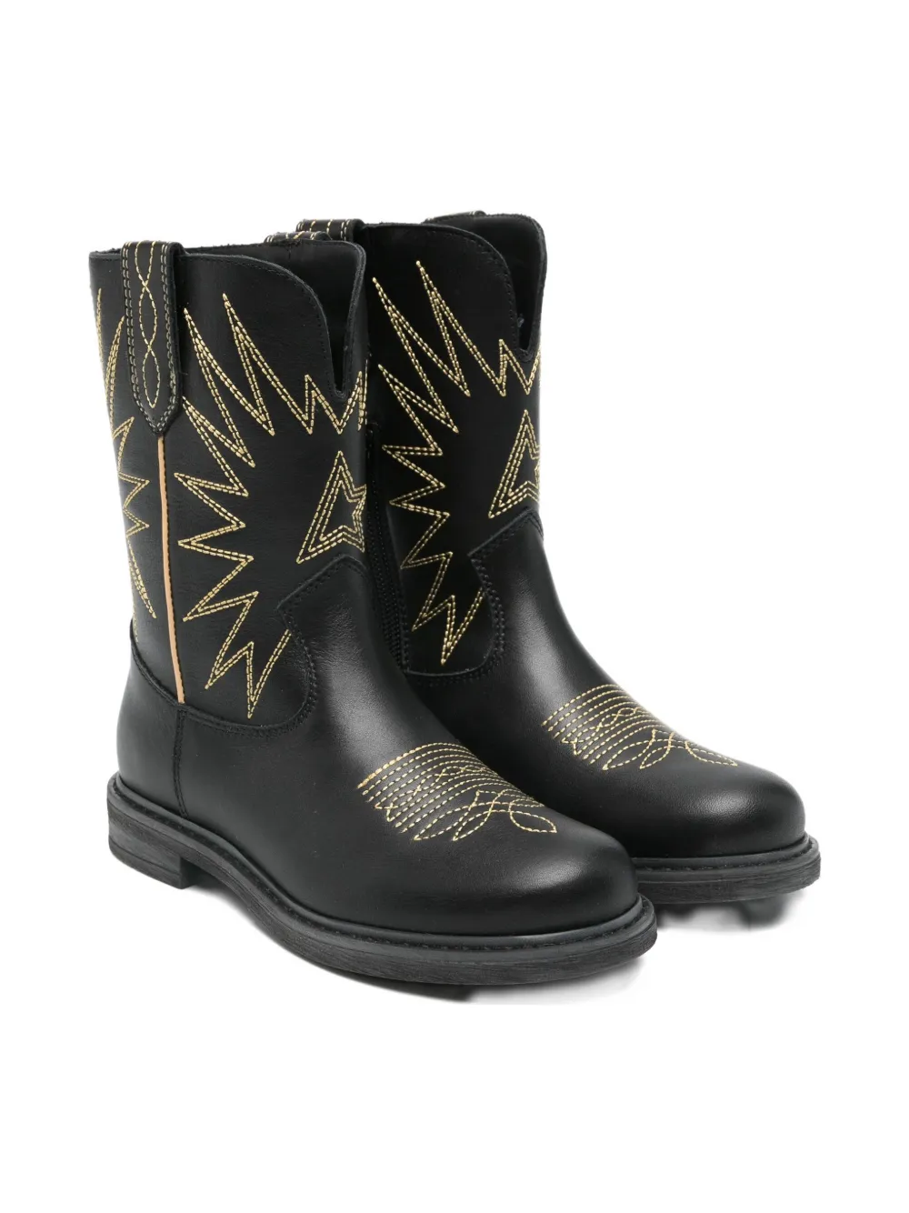 

Кожаные сапоги Wish Star Golden Goose Kids, черный