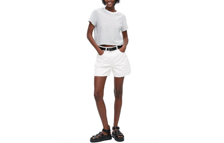 

Джинсовые шорты женские молочно-белые Uniqlo