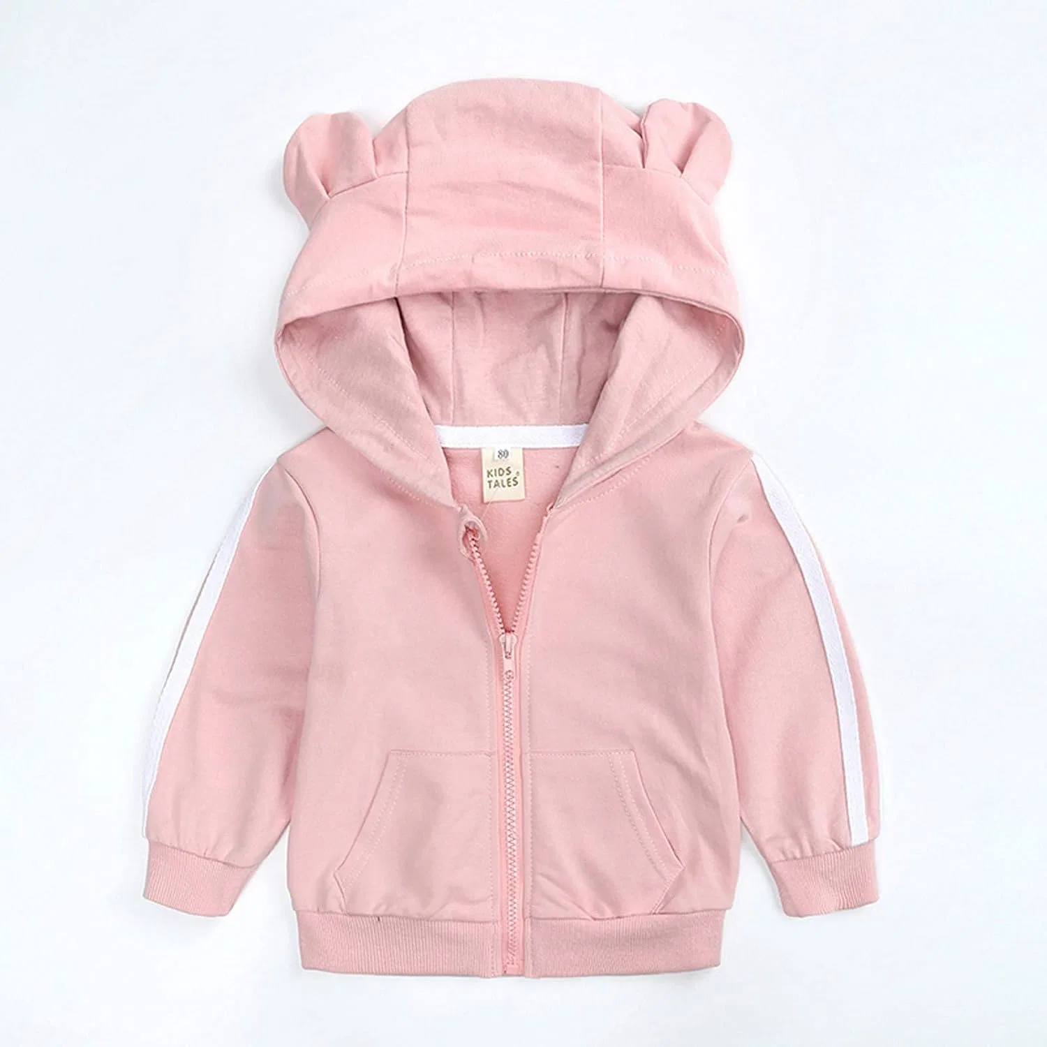 Детский спортивный костюм с капюшоном и ушками, Generic, 2 предмета, Pink — фото 3