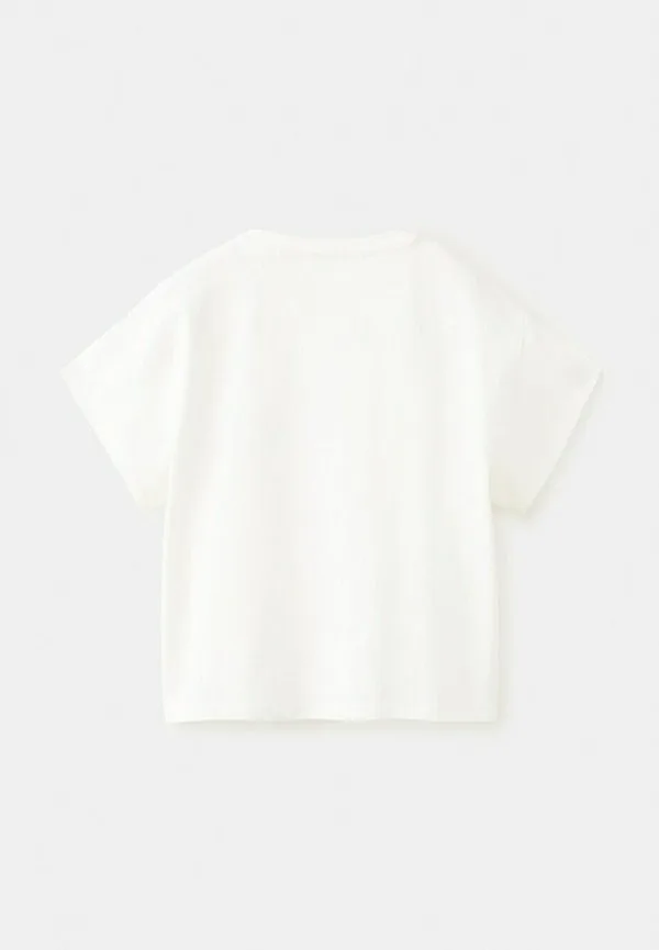 Футболка с детским принтом Mango Kids, Off White — фото 2