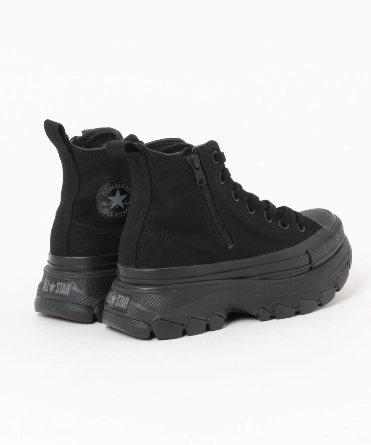 Мужские высокие кеды с зип-молнией Trekwave Z HI CONVERSE чёрные — фото 2