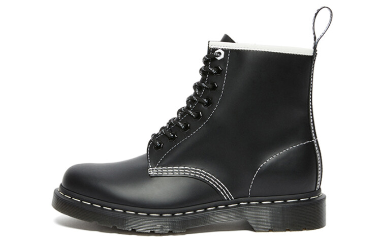 

Ботинки Dr.Martens Dr.Martens 1460 Contrast Stitch Leather Lace Up Boots 'Black Smooth Leather' Women's