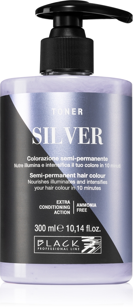 

Тонер для достижения естественных оттенков Black Professional Line, silver 300 мл