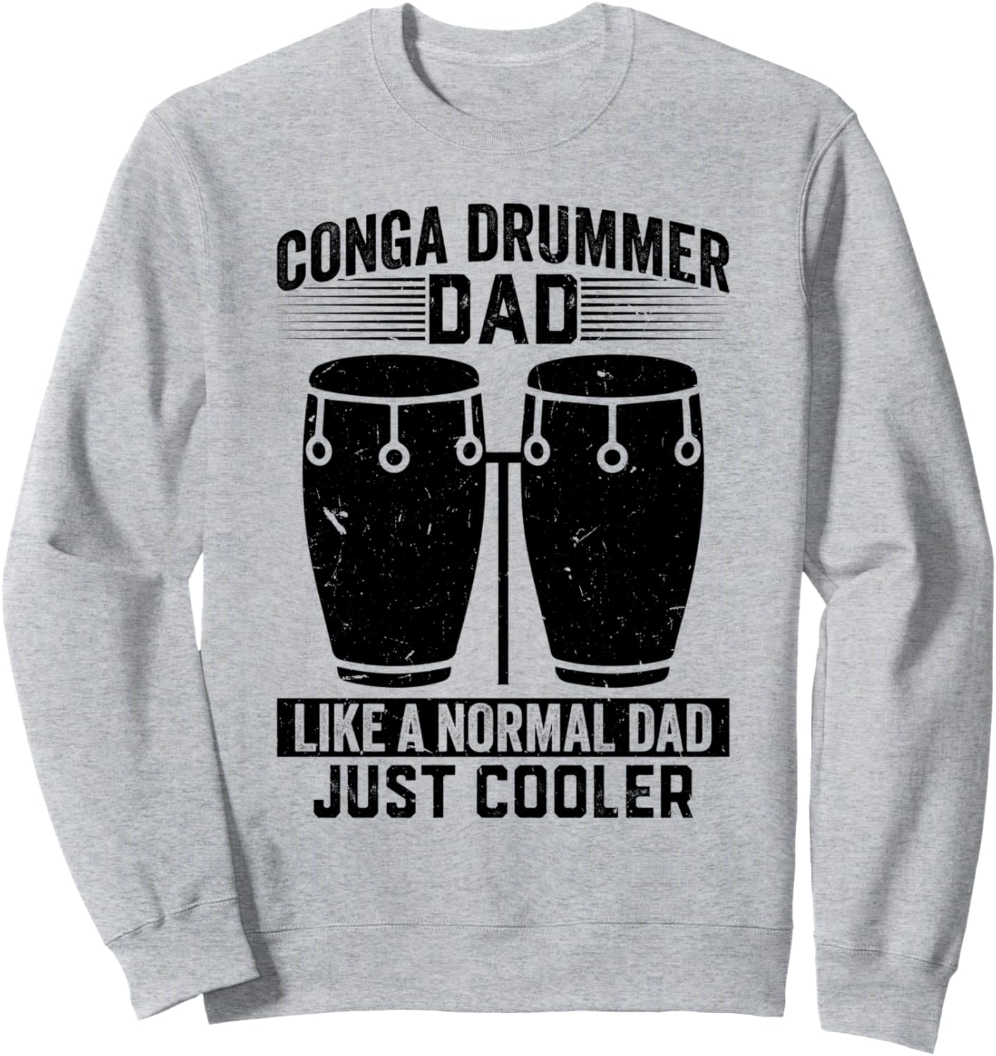 

Барабанщик на конгах, обычный папа, просто холодильник и толстовка Funny Conga Drum Player Daddy Conga Player, серый