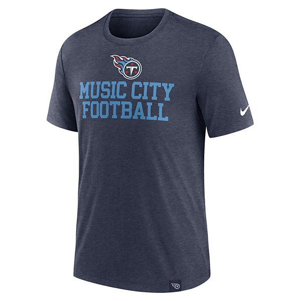 Мужская футболка heather navy tennessee titans blitz tri-blend Nike — фото 3