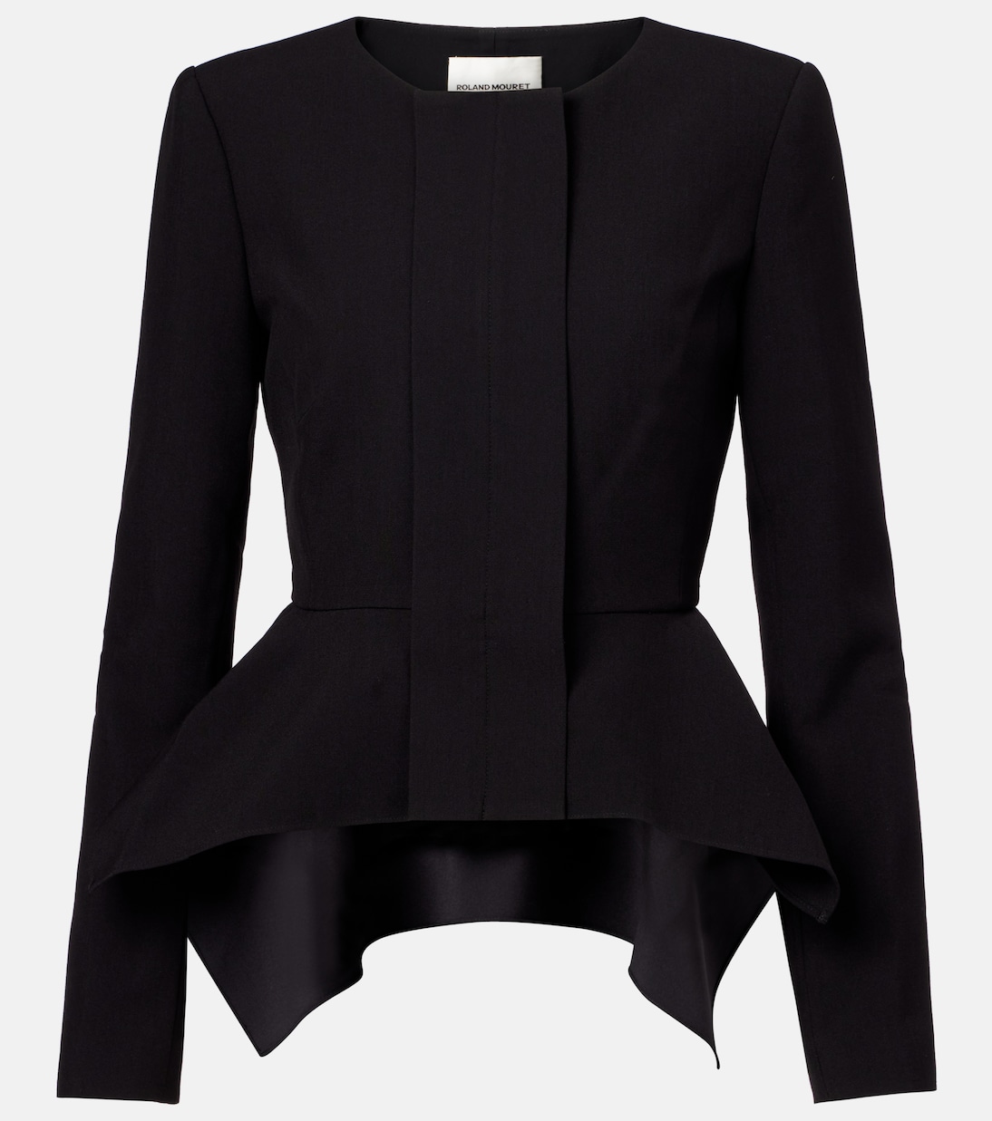 

Жакет из крепа с пеплумом Roland Mouret, черный