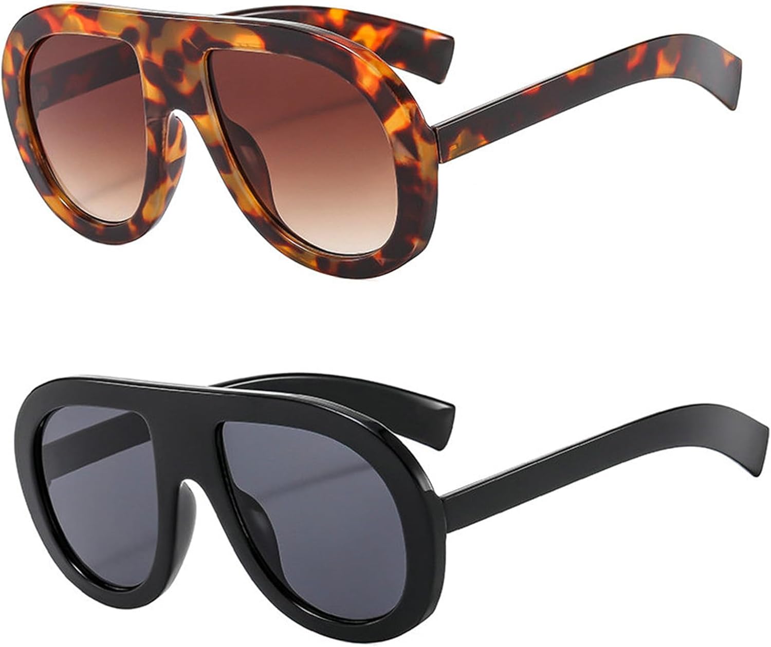 

Хелена, большие круглые популярные модные солнцезащитные очки-пилот для женщин, ретро, ​​двухцветные, мужские панк-очки с градиентом для вождения helena, Black+leopard