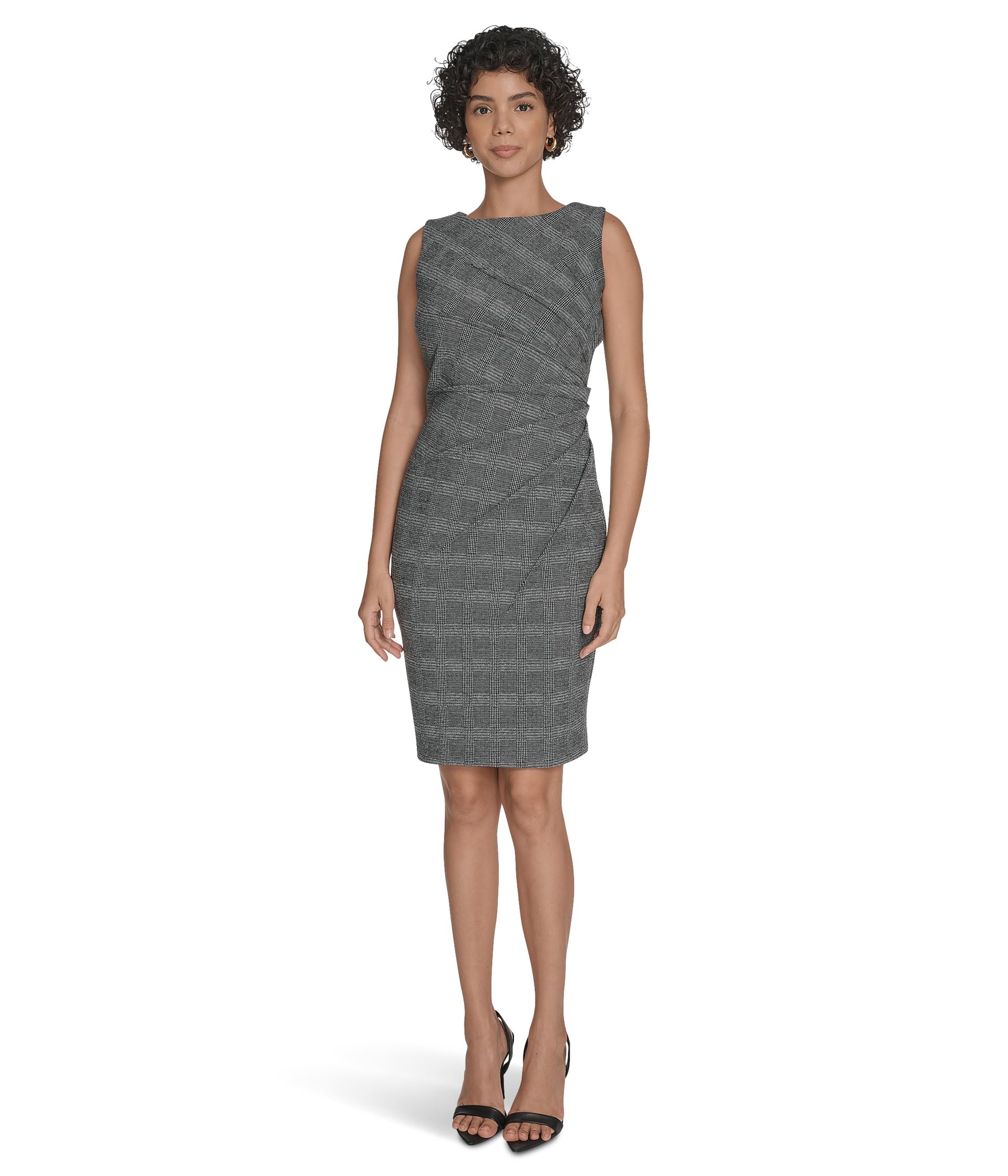 

Платье Calvin Klein Ponte Starburst Sheath, цвет Black/Grey/Cream