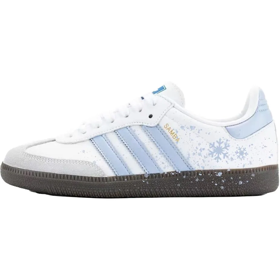 Adidas Originals Кроссовки SAMBA OG Snowflakes Dotted из синтетической кожи с амортизацией, износостойкие и нескользящие