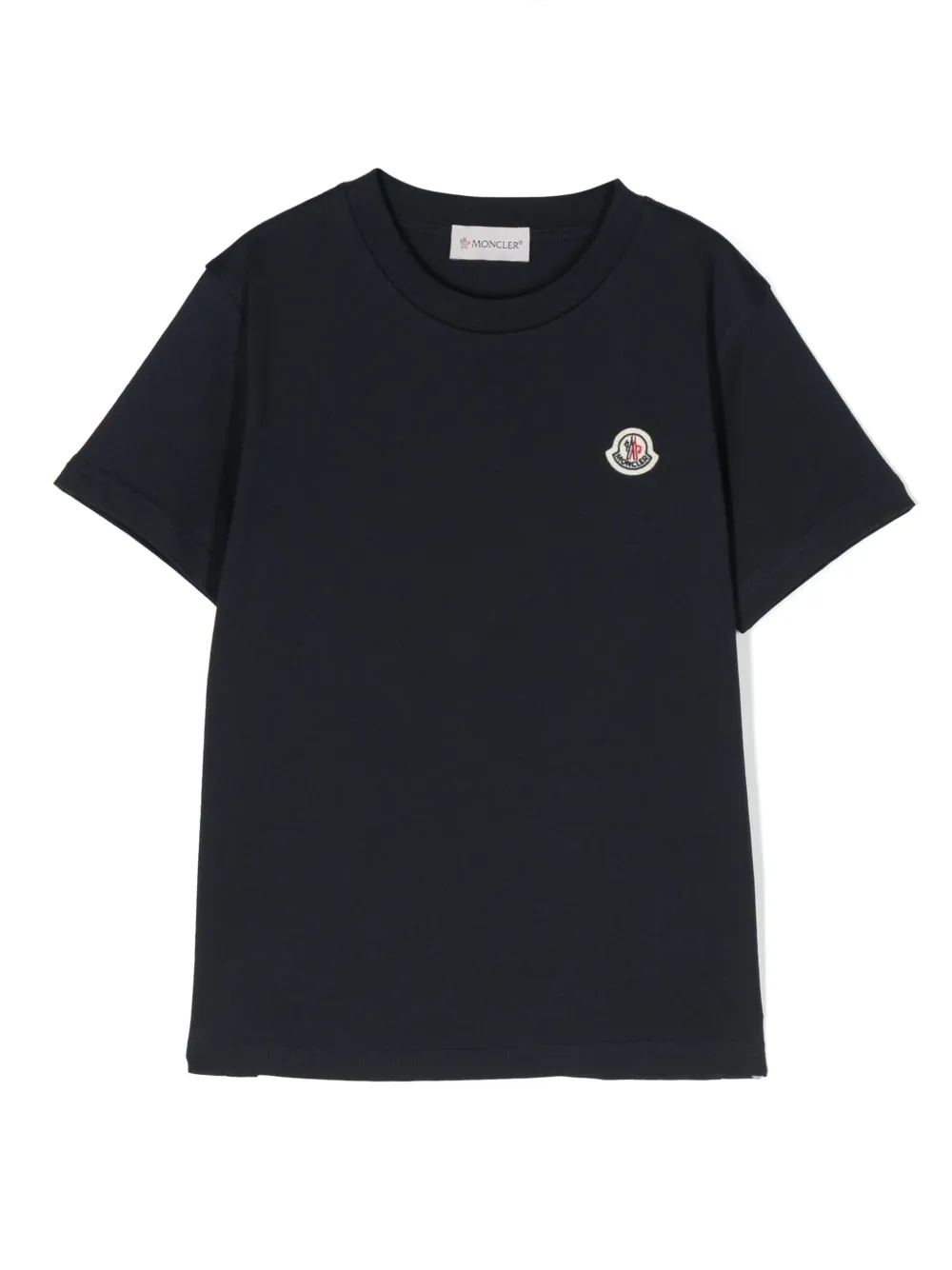 

Футболка с нашивкой-логотипом Moncler Enfant, синий