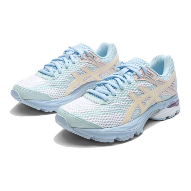 Кроссовки детские Gel-Flux 4 GS Low-top Синие/Желтые Asics, голубой — фото 4