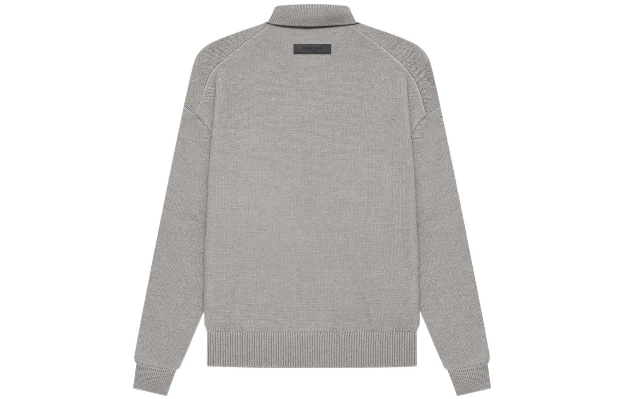 Толстовка Fear of God Essentials SS22 Knit Ls Polo 1977 Dark Oatmeal — фото 3