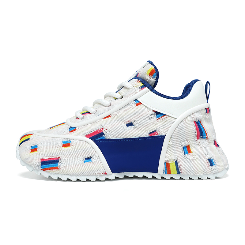 

Green feet Скользостойкие и износостойкие мужские повседневные кеды Low Top бело-голубые, цвет White Blue