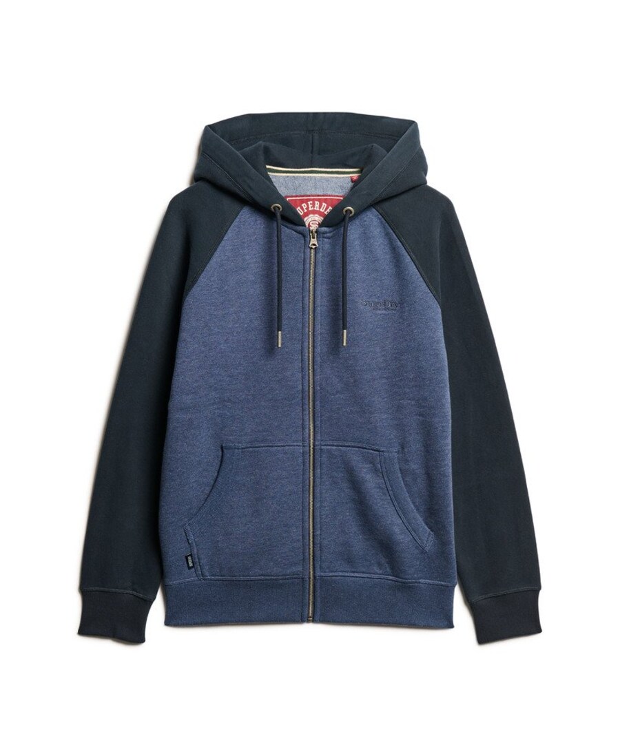 

Худи с капюшоном на молнии Superdry Essential, marine blue/mottled blue