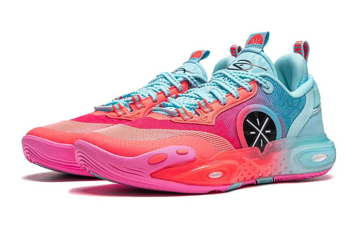 YOUNG Детские баскетбольные кроссовки Li-Ning YOUNG All City 12 с противоскользящей и износостойкой подошвой, низкие, красно-синие — фото 4