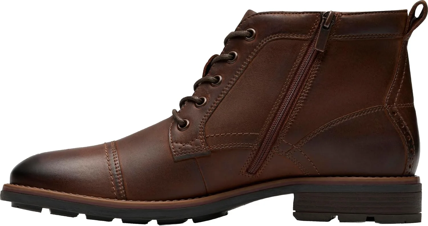 Мужские армейские ботинки Clarks Emmet Zip, коричневый — фото 3