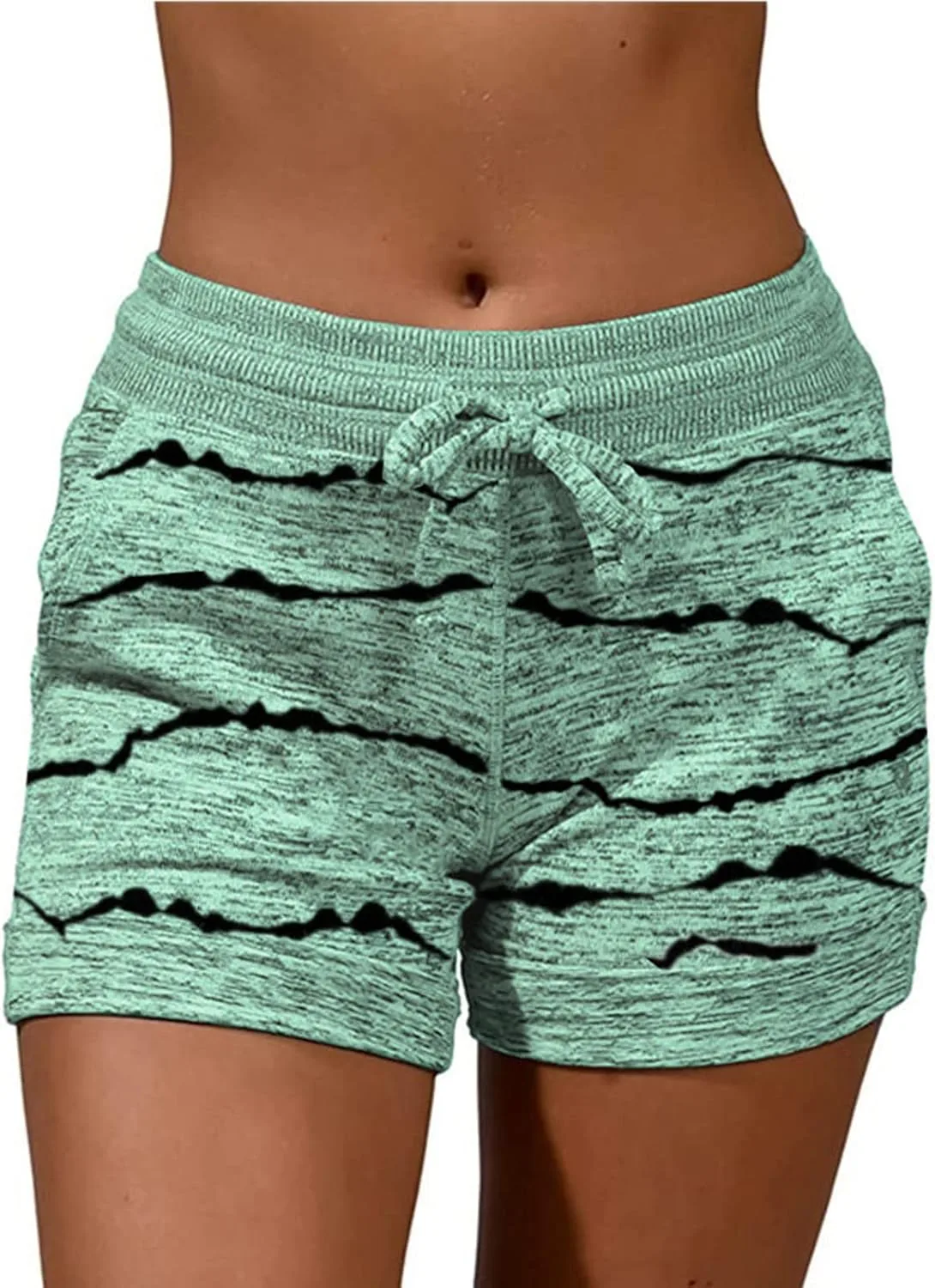 

Uillui женские хлопковые спортивные шорты 3.5" с карманами и шнурком