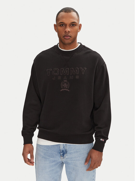 

Свободный крой толстовки Varsity DM0DM20827 Tommy Jeans, черный