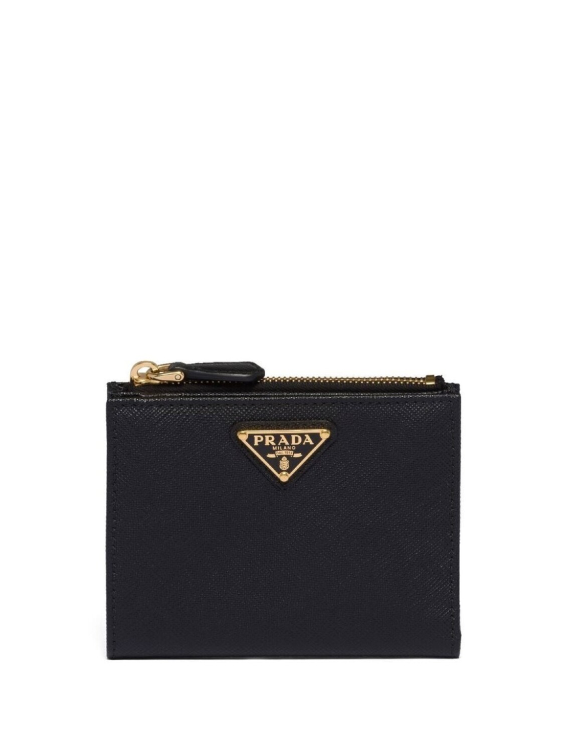 

Prada кошелек из сафьяновой кожи с логотипом, черный