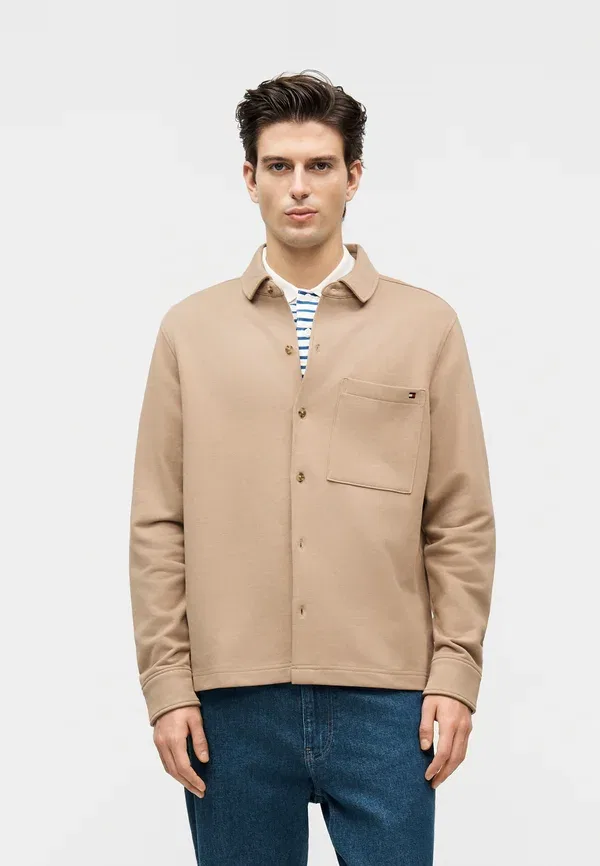 Рубашка-овершерт Tommy Hilfiger Essential Overshirt Core Shirt, батик хаки