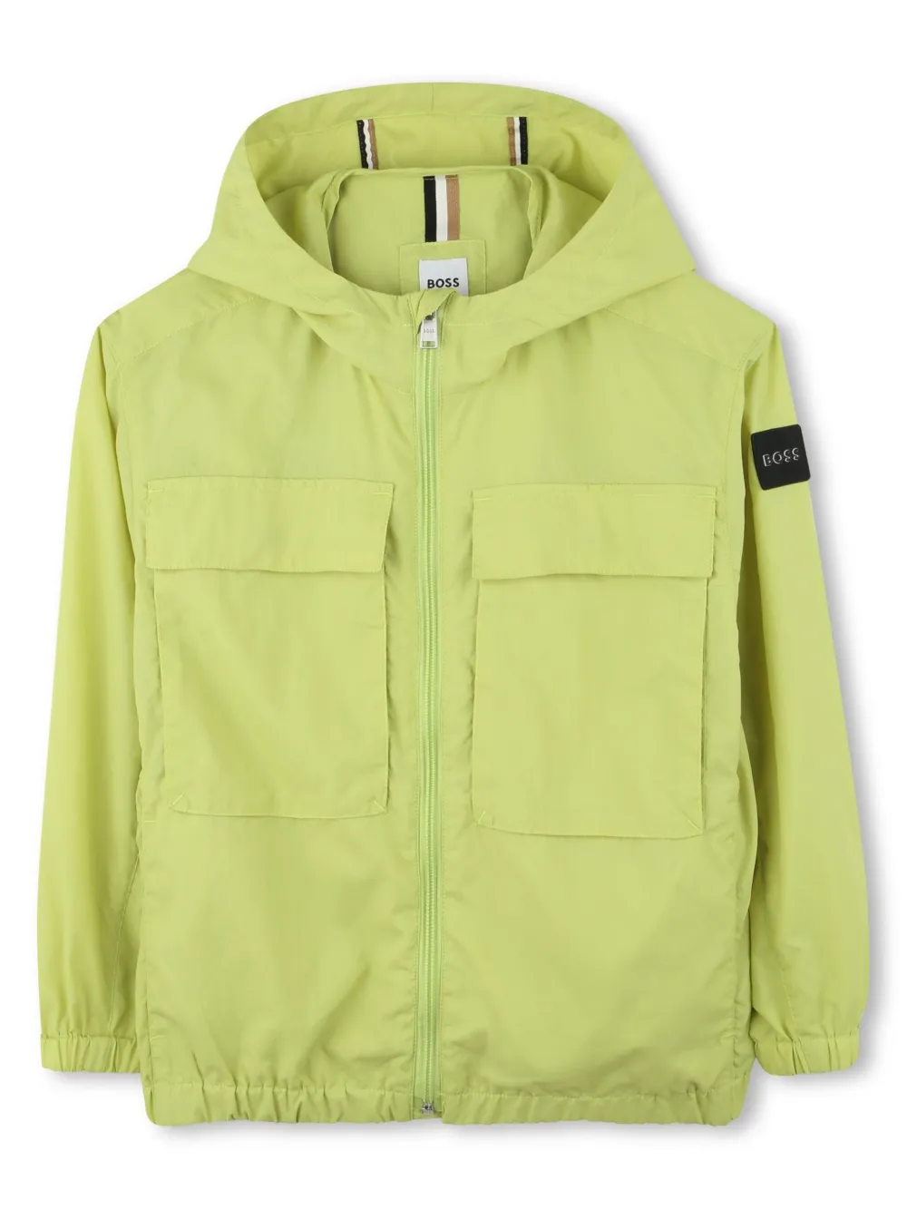 

Ветровка с капюшоном BOSS Kidswear, зеленый