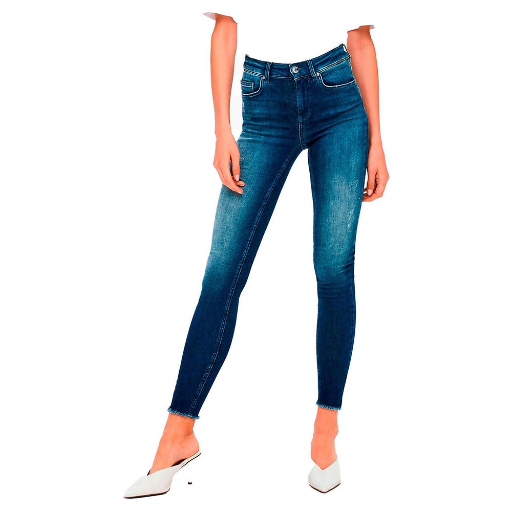 

Джинсы Only Blush Life Mid Skinny Ankle Raw Rea811, синий