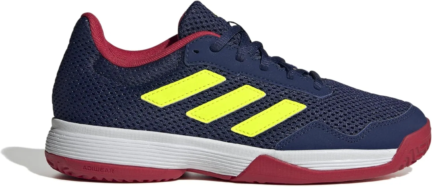 Детские теннисные кроссовки adidas, темно-синие Lucid Lemon — фото 2