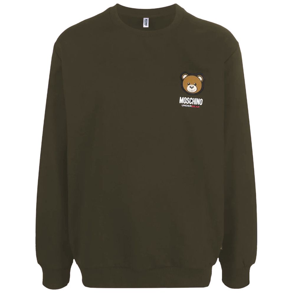 

Зеленый хлопковый свитер Moschino