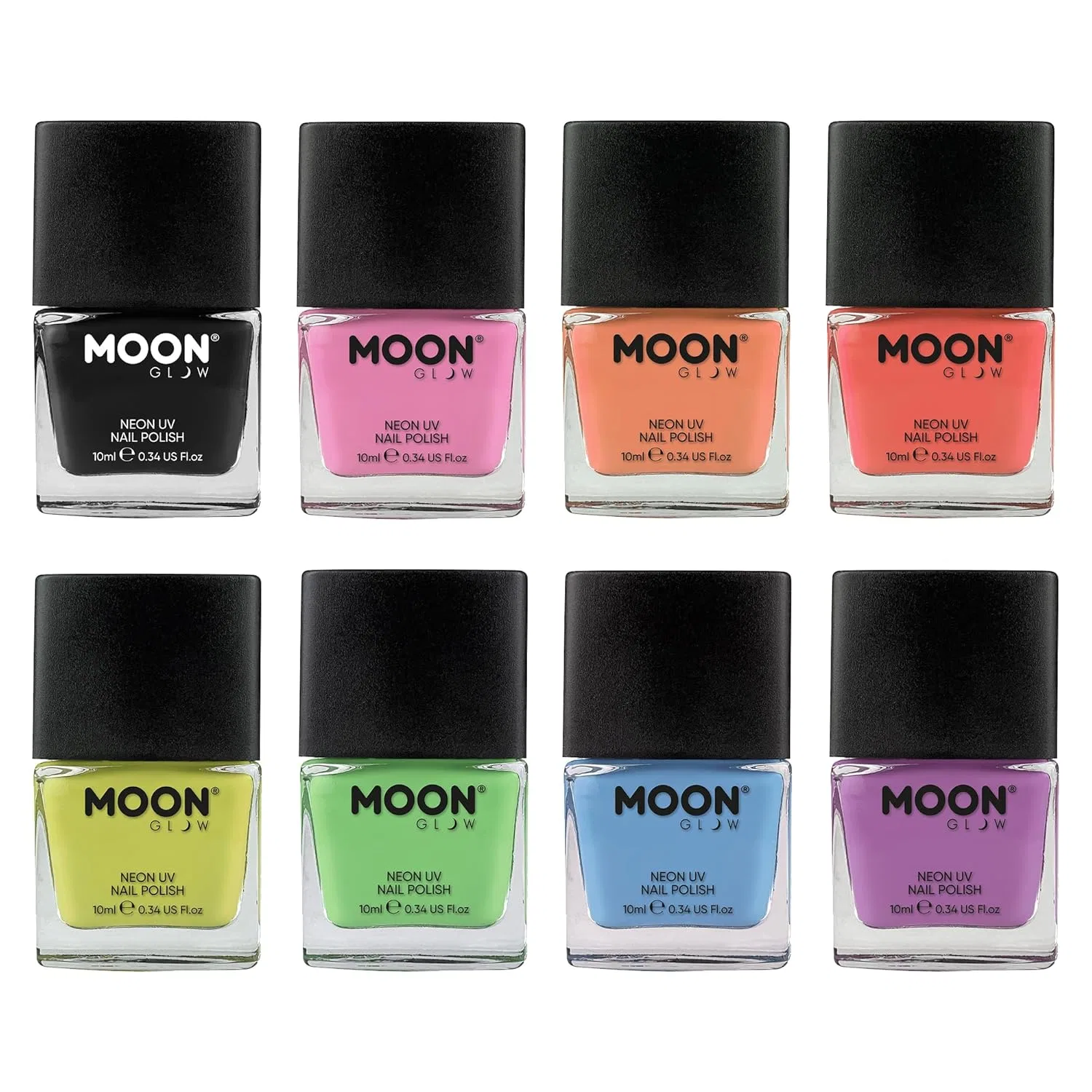 Набор неоновых УФ-лаков для ногтей «Moon Glow», 8 пастельных цветов Moon Glow
