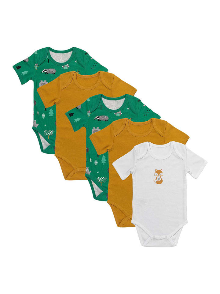 

Schlummersack Детские бодики с короткими рукавами из органического хлопка, 5 штук, оранжевого цвета