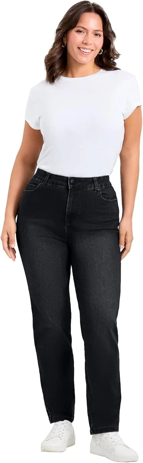 

Женские джинсы Avenue Plus Size Petite Butter Denim Straight Leg