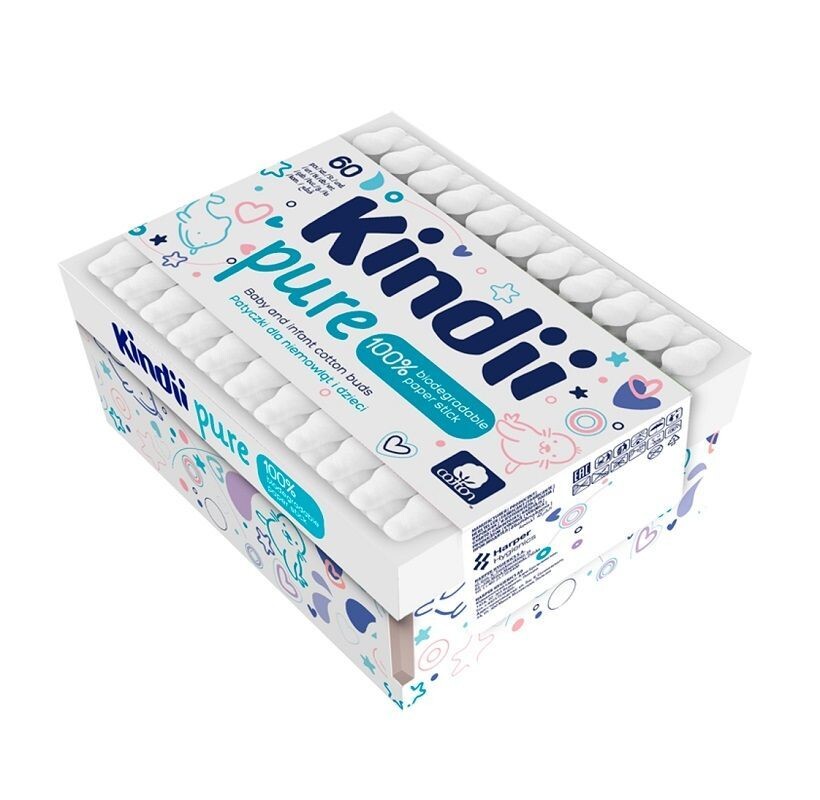 

Ватные палочки Cleanic Kindii Pure, 60 шт