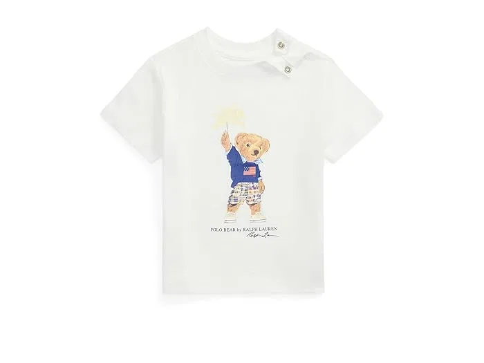 футболка Polo Bear Cotton Jersey Tee Polo Ralph Lauren Kids, White Hyannis Bear