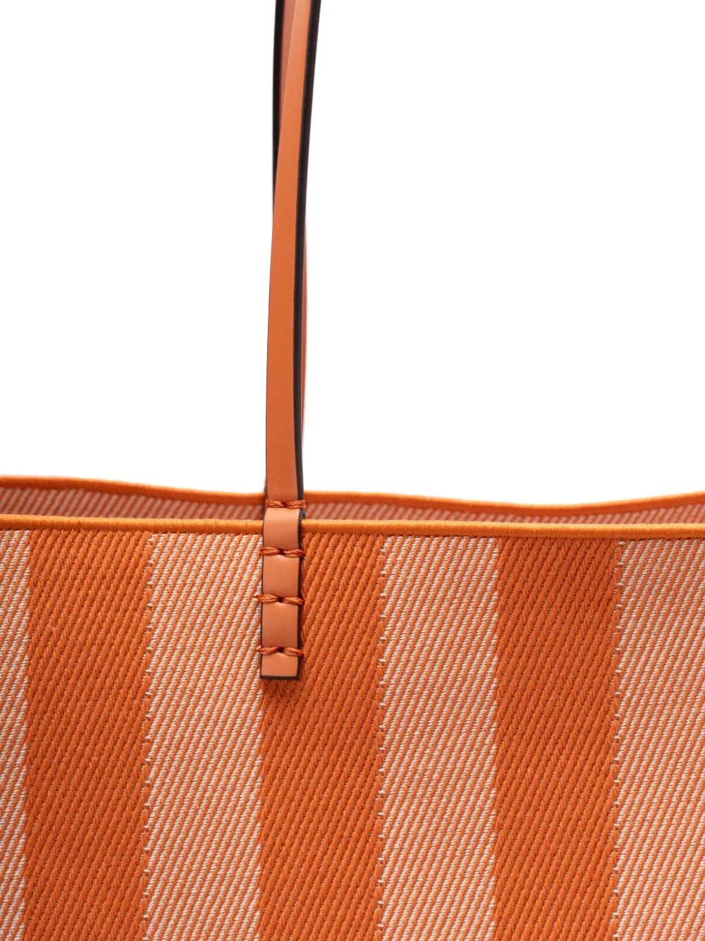 Большая полосатая сумка-тоут Roll FENDI, оранжевый — фото 4